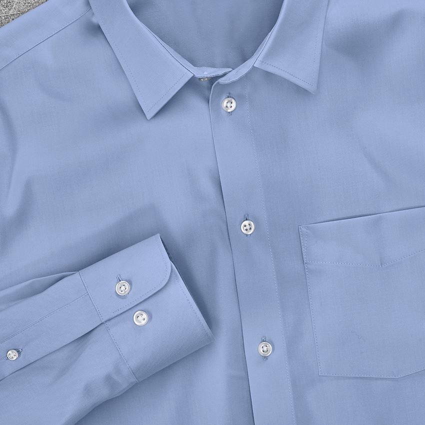 Hauts: e.s. Chemise de travail cotton stretch comfort fit + bleu glacial 3