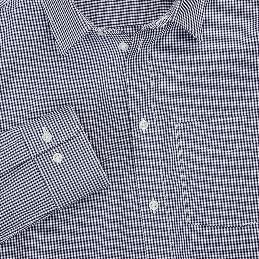 Shirts & Co.: e.s. Business Hemd cotton stretch, comfort fit + dunkelblau kariert 3