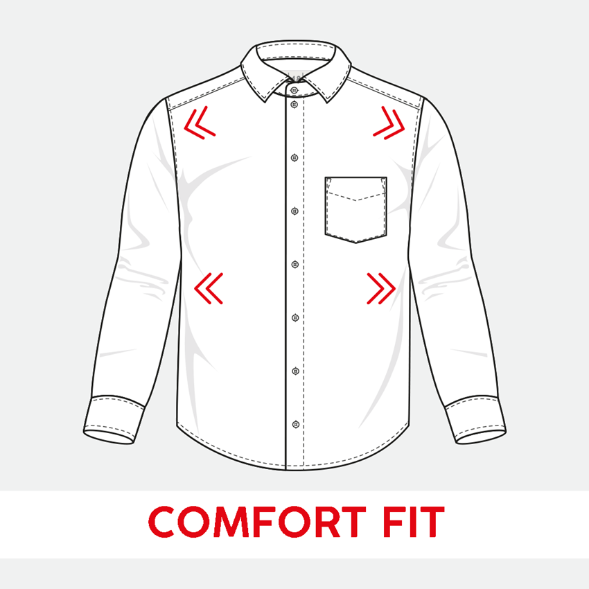 Shirts & Co.: e.s. Business Hemd cotton stretch, comfort fit + schwarz 2