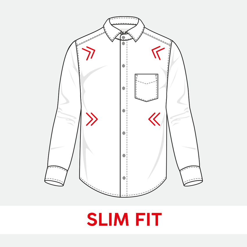 Shirts & Co.: e.s. Business Hemd cotton stretch, slim fit + dunkelblau kariert 2
