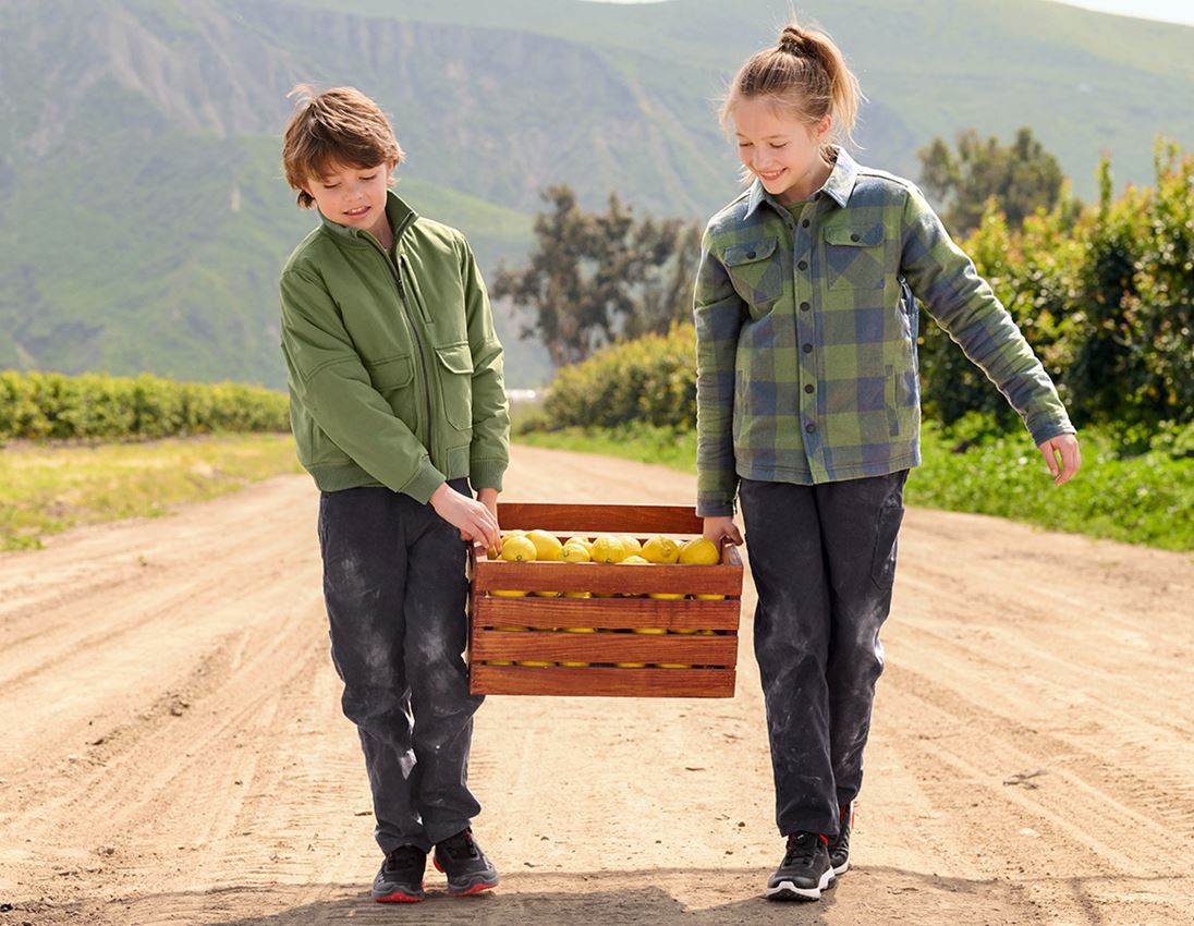 Shirts & Co.: Allseason Karohemd e.s.iconic, Kinder + berggrün/oxidblau 5