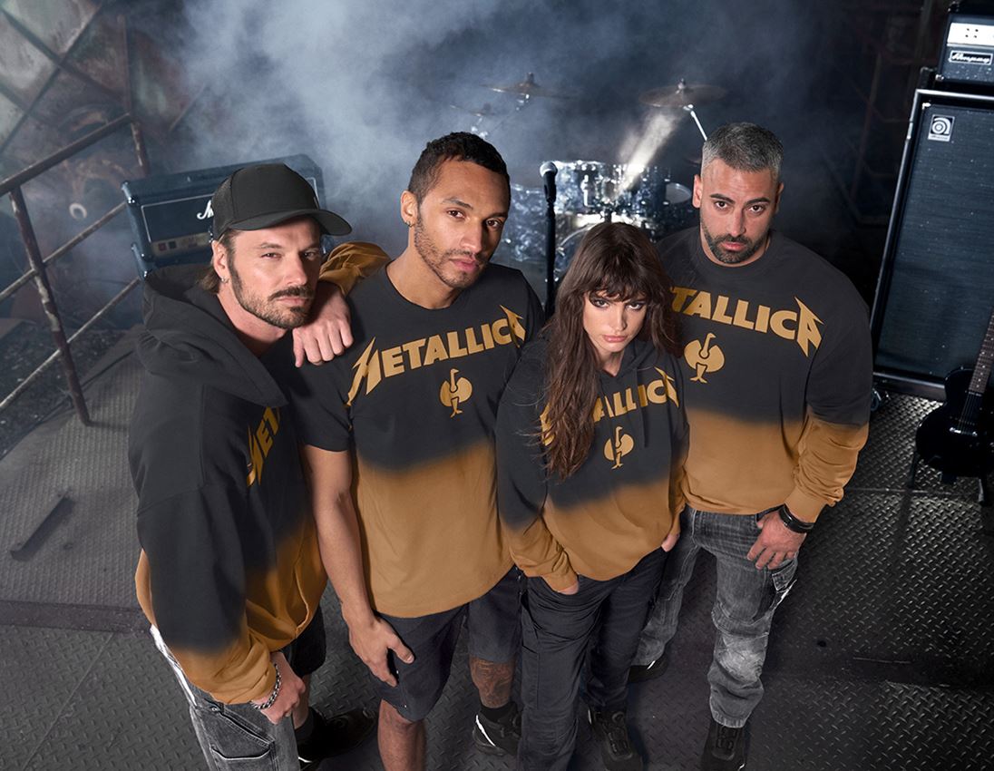 Shirts & Co.: Metallica cotton hoodie, men + schwarz/granit 2