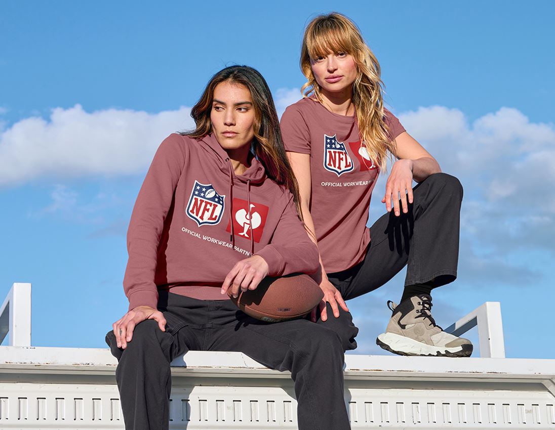 Bekleidung: NFL Hoodie cotton, ladies + oxidrot 3