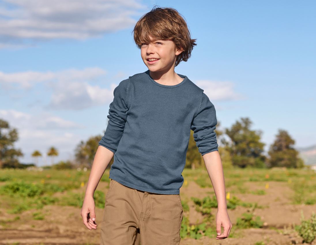 Shirts & Co.: Strickpullover e.s.iconic, Kinder + oxidblau