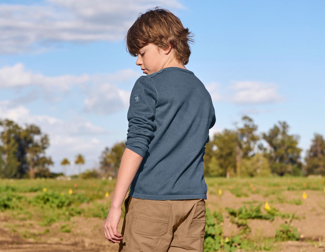 Shirts & Co.: Strickpullover e.s.iconic, Kinder + oxidblau 1