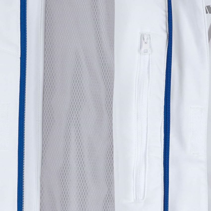 Vestes de travail: Veste softshell d'hiver e.s.motion 2020, hommes + blanc/bleu gentiane 2