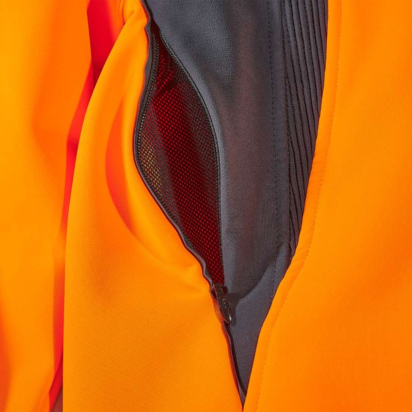 Vestes de travail: Veste de forestier e.s.vision + orange fluo/noir 2