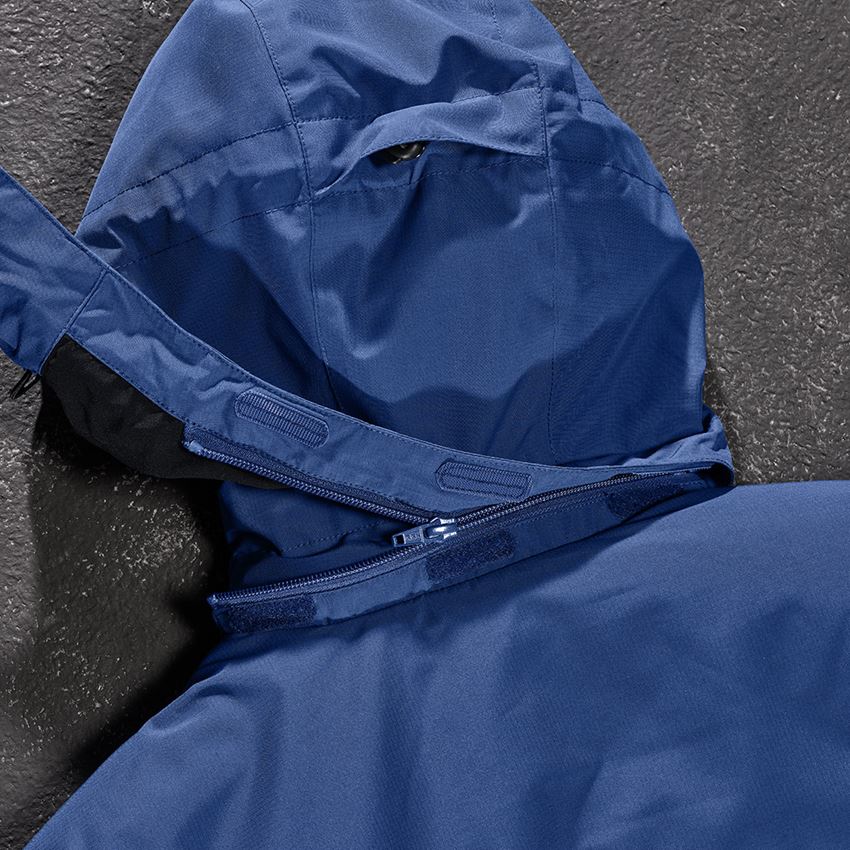 Vestes de travail: Blouson d'aviateur à capuche e.s.concrete + bleu alcalin/bleu profond 2