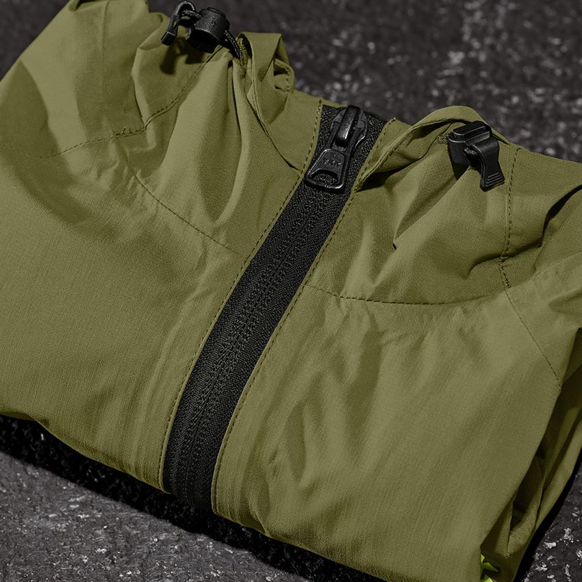 Vestes de travail: Coupe-vent light-pack e.s.trail + vert genévrier/vert citron 2