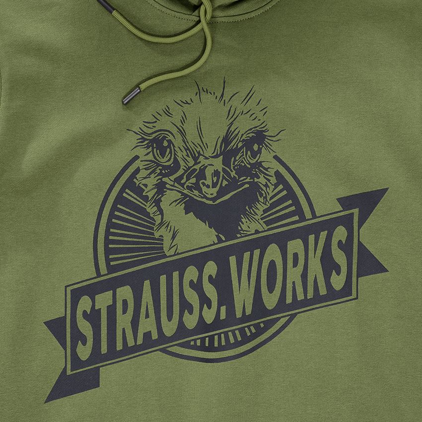 Shirts & Co.: Hoody-Sweatshirt e.s.iconic works + berggrün 2