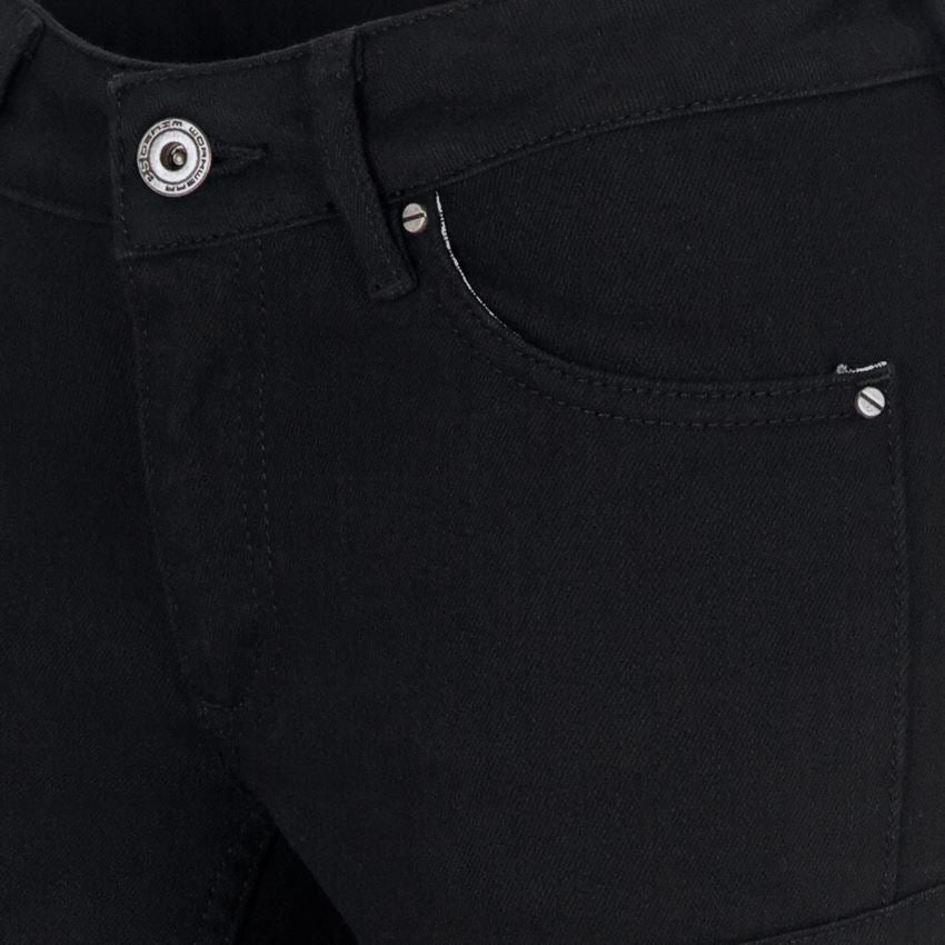 Pantalons de travail: e.s. Jeans à 7 poches, femmes + noir 2