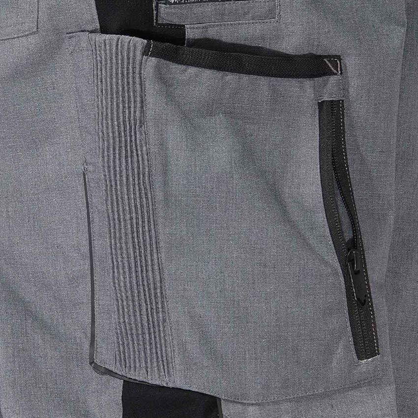 Pantalons de travail: Pantalon cargo e.s.vision + ciment mélange/noir 2