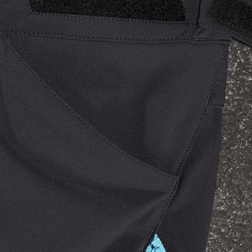 Pantalons de travail: Fonctionnelle short e.s.trail + noir/lapis turquoise 2