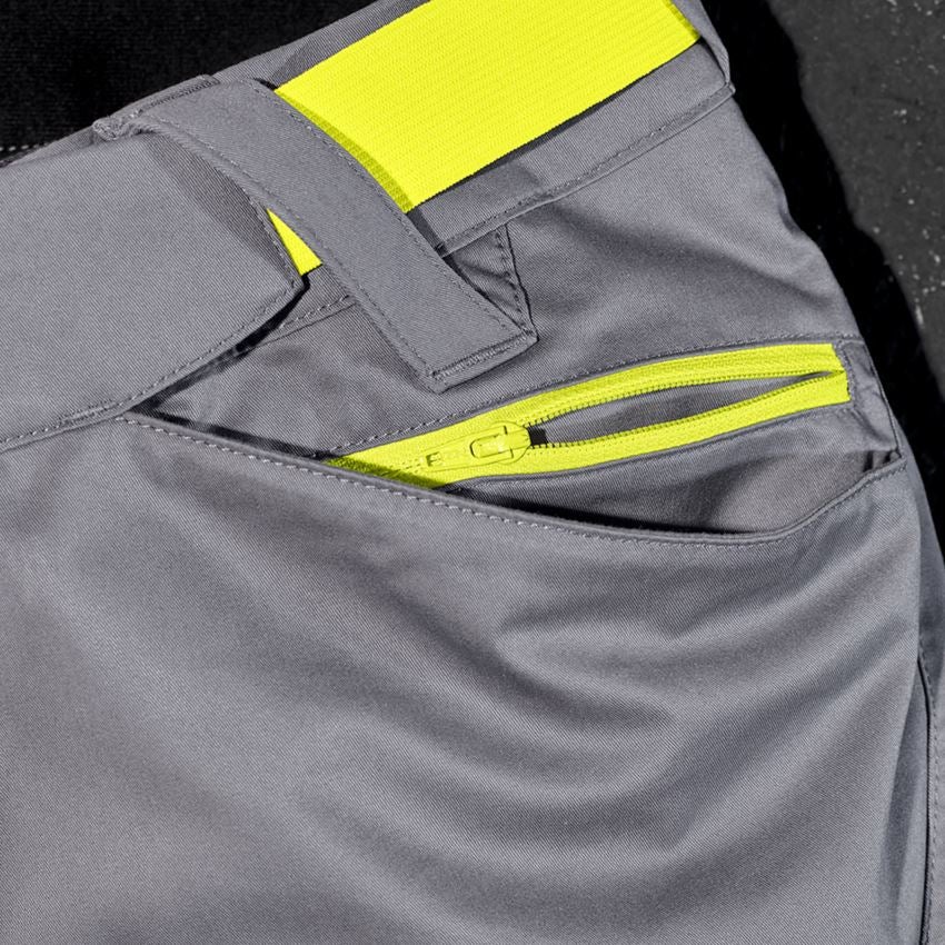 Pantalons de travail: Pantalon Cargo e.s.trail + gris basalte/jaune acide 2