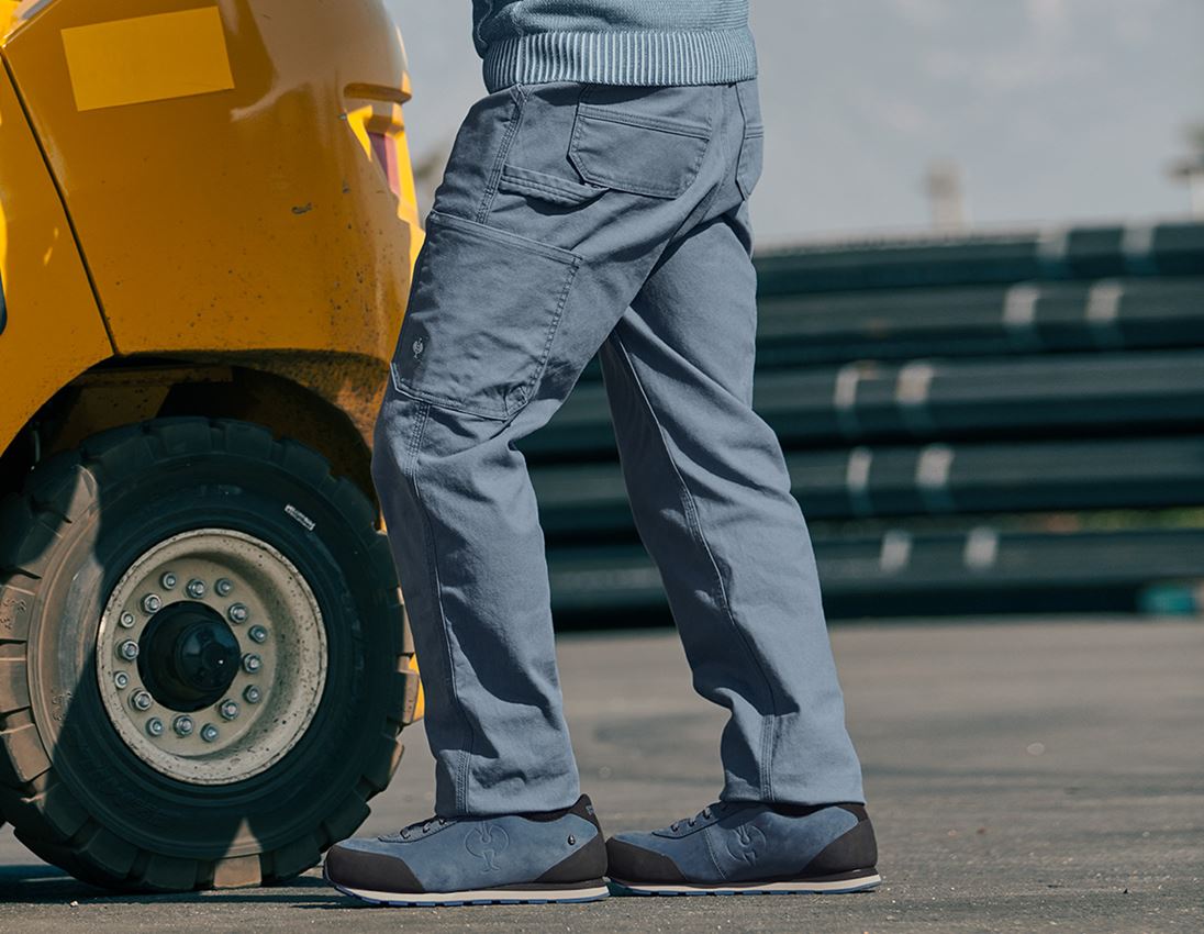 Pantalons de travail: Pantalon à taille élastique e.s.iconic + bleu oxyde 1