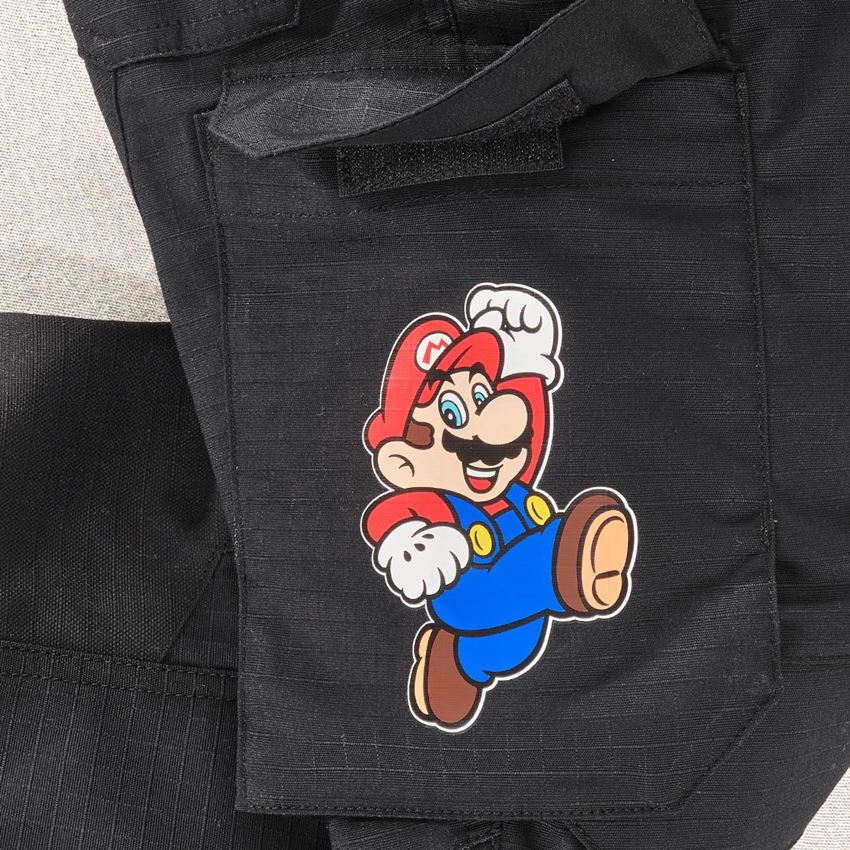 Hosen: Super Mario Cargohose, Kinder + schwarz 2