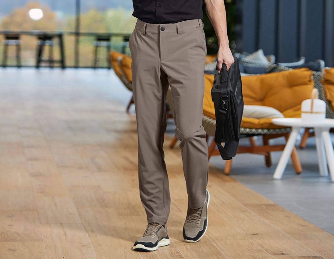 Pantalons de travail: Pantalon de travail Chino e.s.work&travel + brun ombre 3