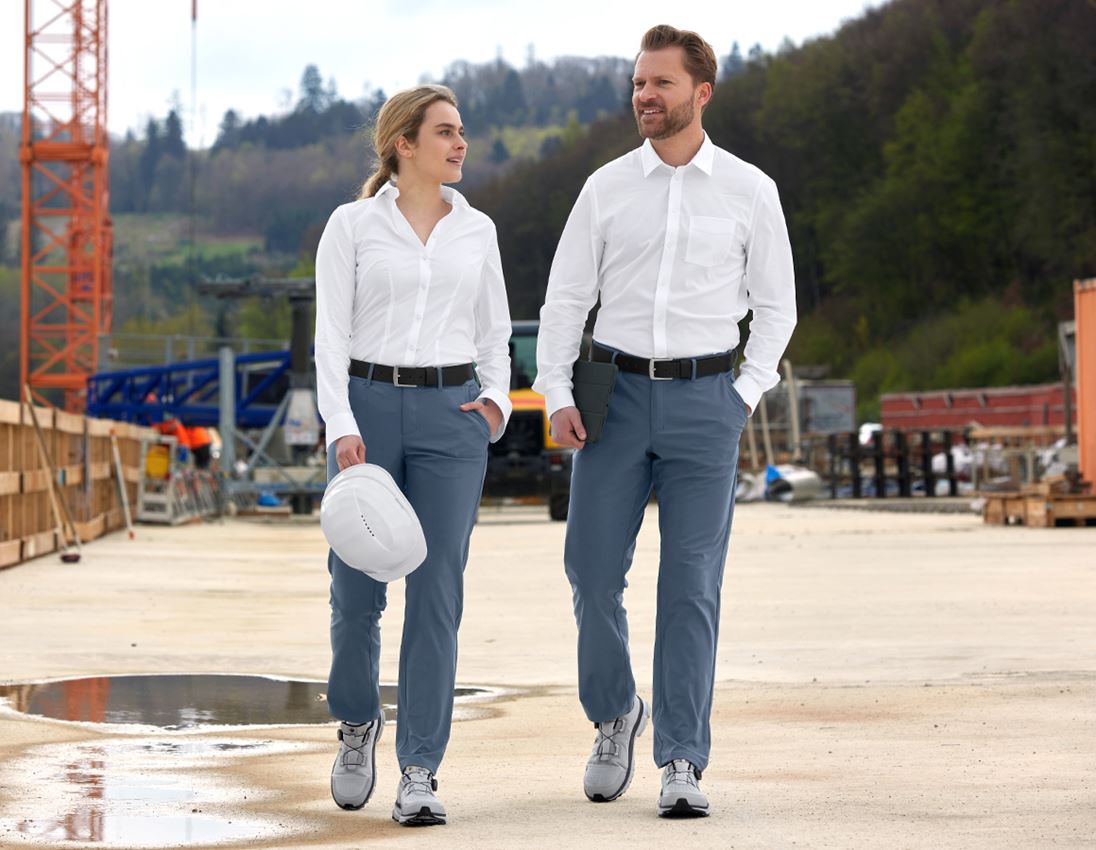 Pantalons de travail: Pantalon de travail Chino e.s.work&travel, femmes + bleu fer 2