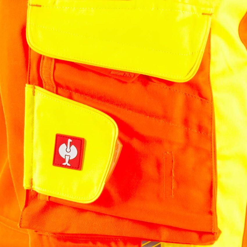 Pantalons de travail: Pantalon à taille élast. signal. e.s.motion 2020 + orange fluo/jaune fluo 2