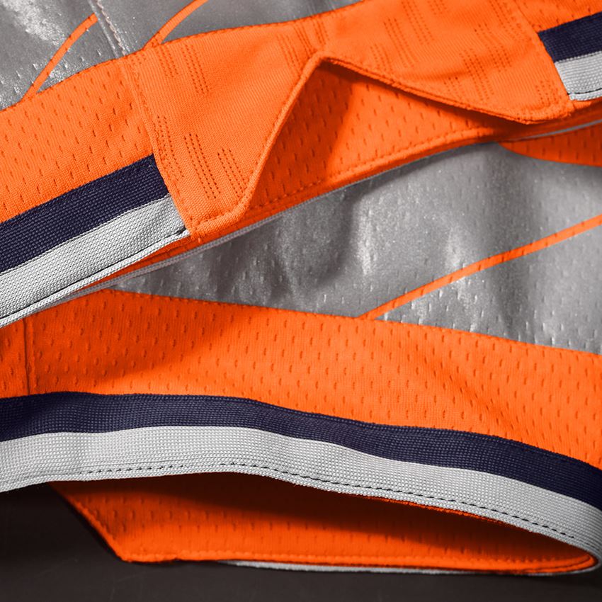 Pantalons de travail: Short fonctionnel haute visibilité e.s.ambition + orange fluo/bleu foncé 2