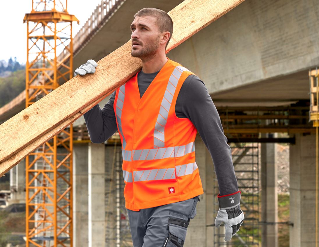 Thèmes: Gilet de signalisation e.s.motion 24/7 uni + orange fluo 1