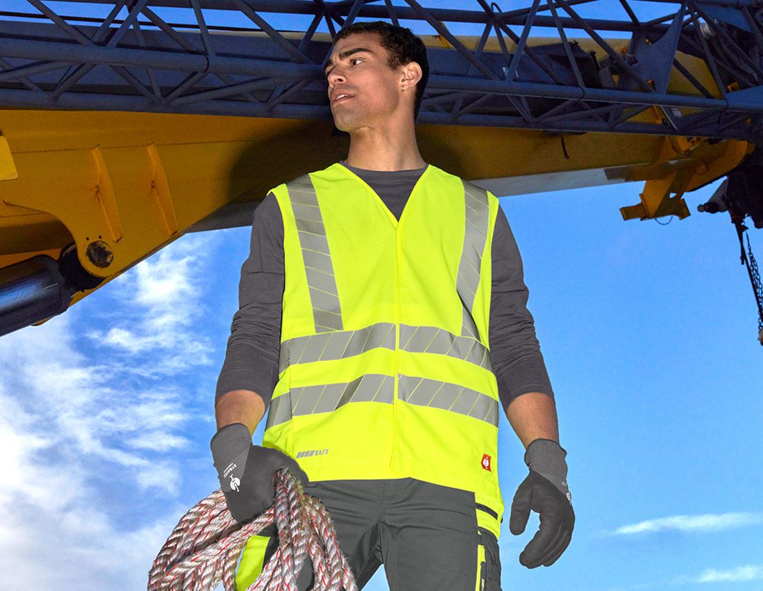 Gilets de travail: Gilet de signalisation e.s.motion 24/7 uni + jaune fluo