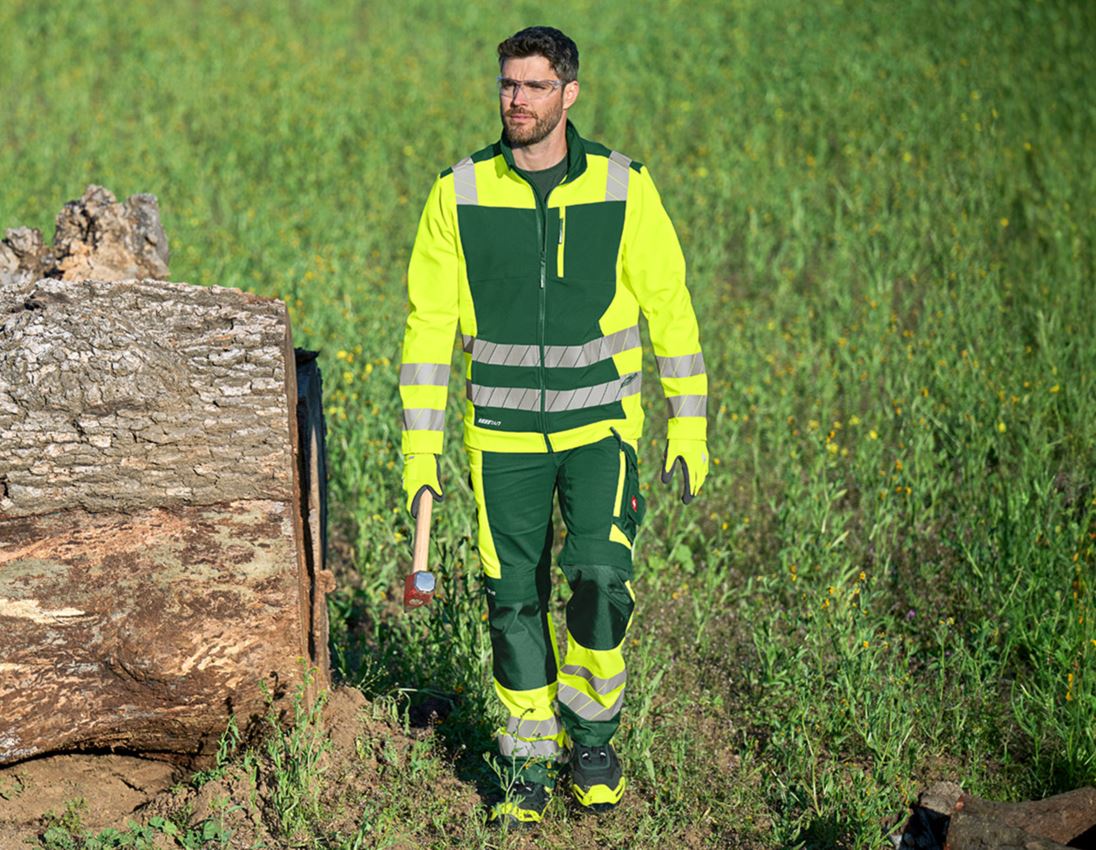 Thèmes: Pantalon à taille élast. signal. e.s.motion 24/7 + vert/jaune fluo 3