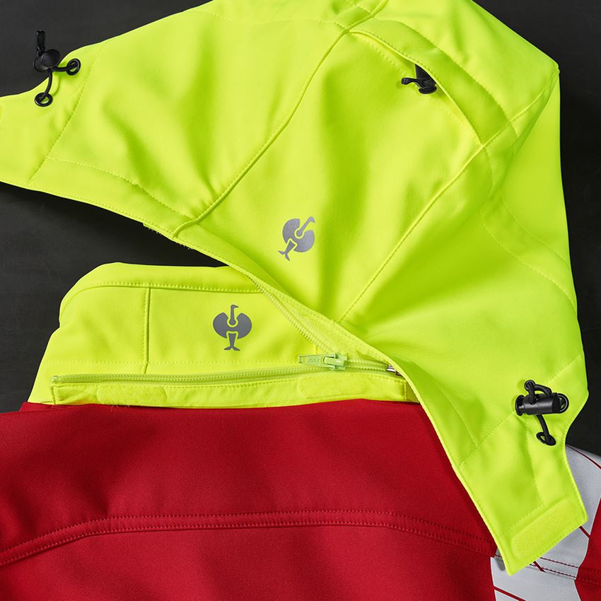 Thèmes: Veste softshell de signal. d'hiver e.s.motion 24/7 + rouge/jaune fluo 2