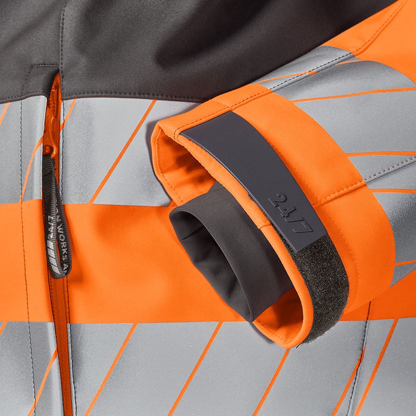 Thèmes: Veste softshell de signal. d'hiver e.s.motion 24/7 + anthracite/orange fluo 2