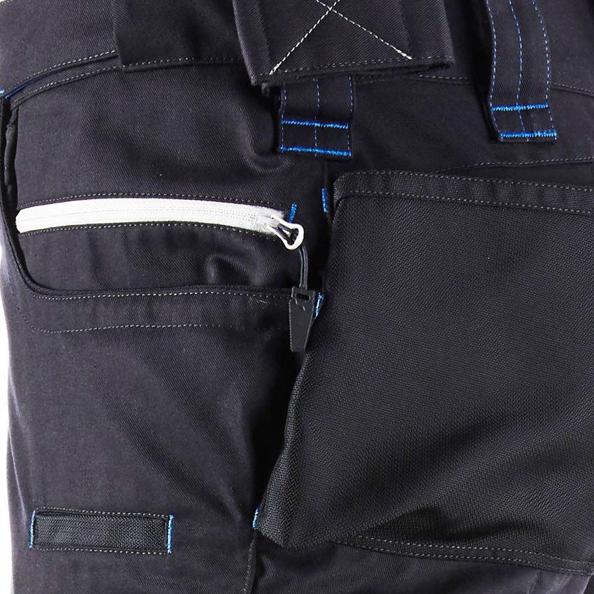 Menuisiers: Pantalon à taille élastique e.s.motion 2020 + graphite/bleu gentiane 2