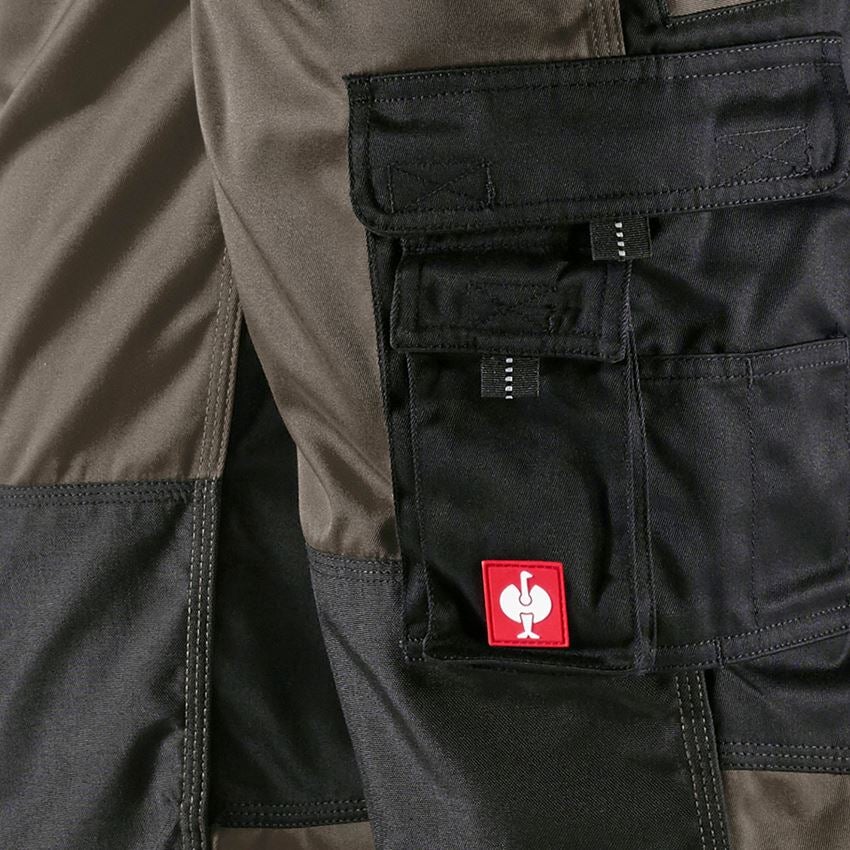 Pantalons de travail: Pantalon à taille élastique e.s.image + olive/noir 2