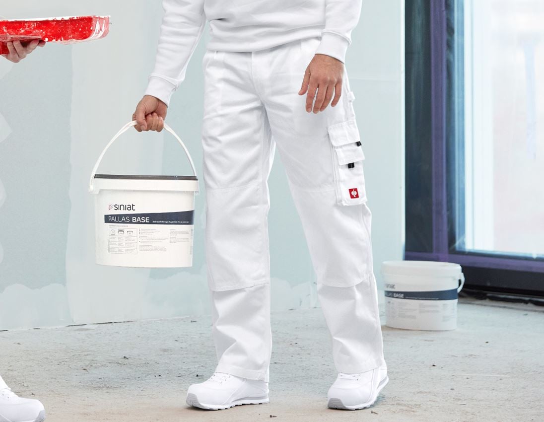 Pantalons de travail: Pantalon à taille élastique e.s.classic + blanc