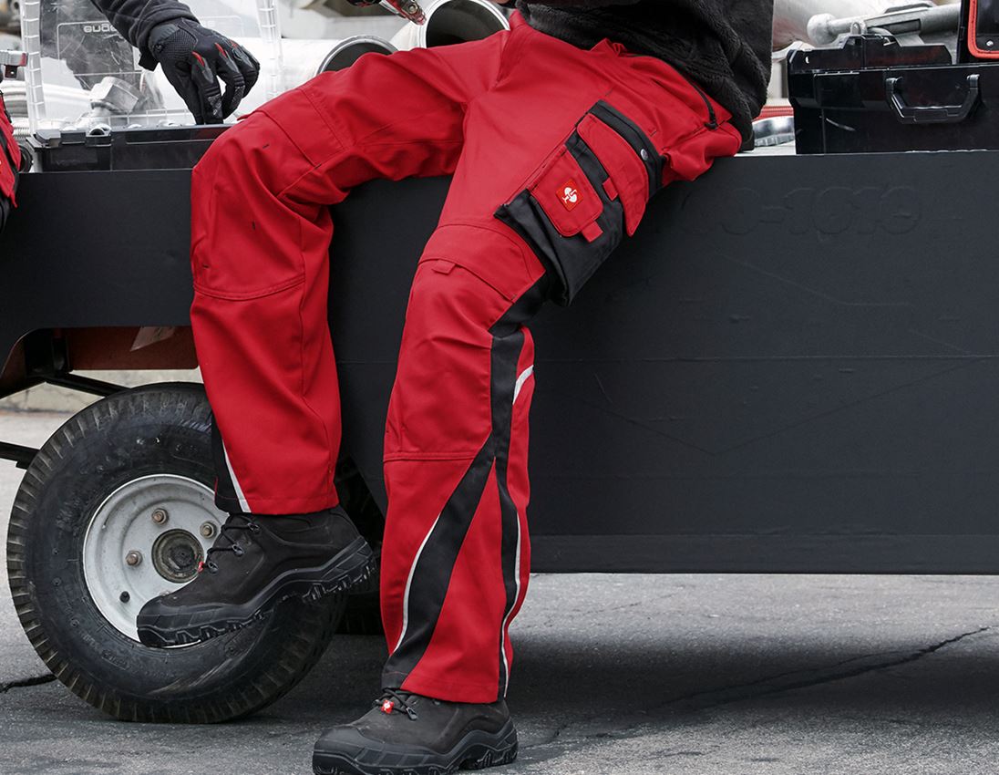 Pantalons de travail: Pantalon e.s.motion d´hiver + rouge/noir