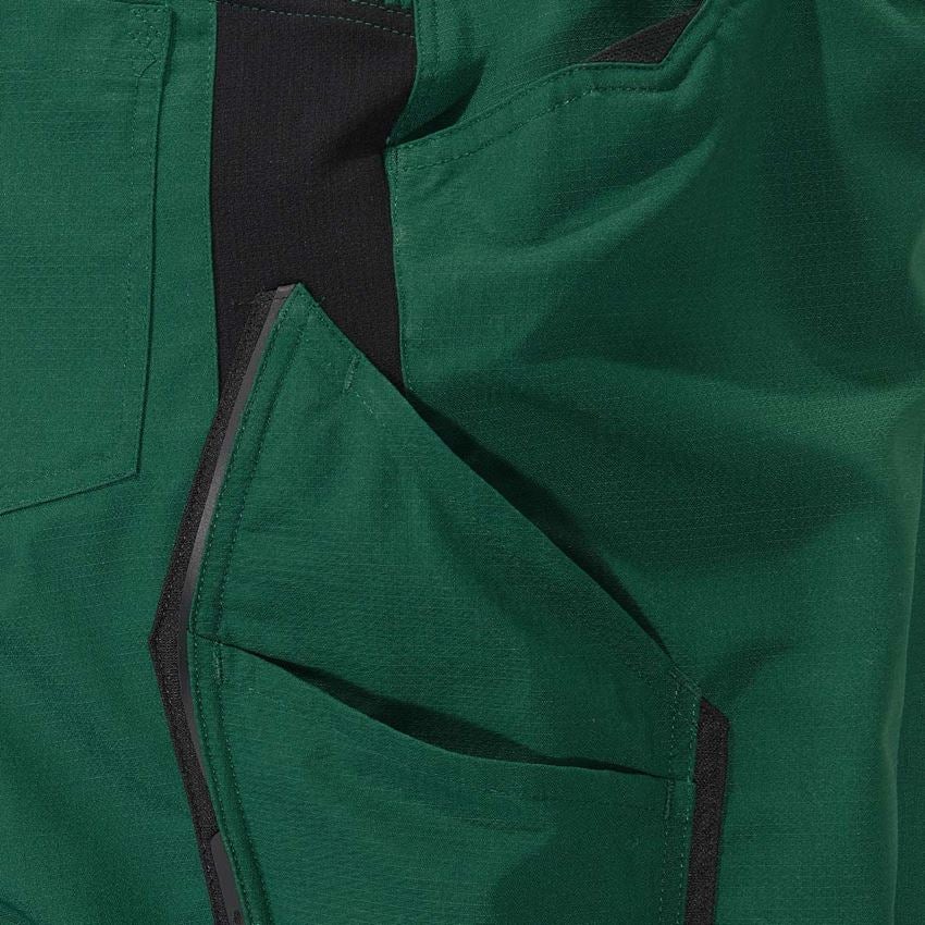 Installateurs / Plombier: Pantalon à taille élastique d'hiver e.s.vision + vert/noir 2