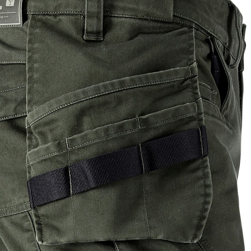 Menuisiers: Pantalon à taille élast. e.s.motion ten tool-pouch + vert camouflage 2