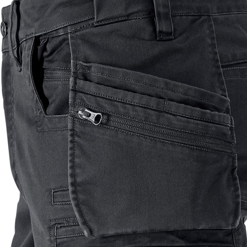 Menuisiers: Pantalon à taille élast. e.s.motion ten tool-pouch + noir oxyde 2