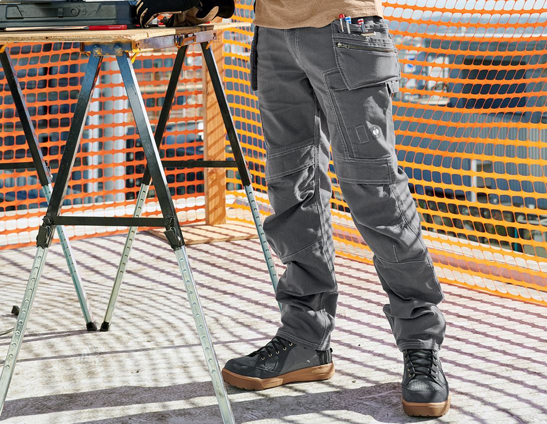 Pantalons de travail: Pantalon à taille élastique holster e.s.vintage + étain