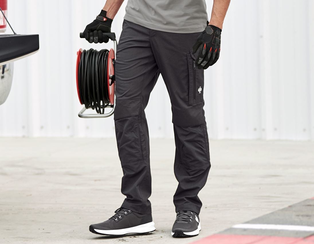 Pantalons de travail: Pantalon à taille élastique e.s.concrete light + noir