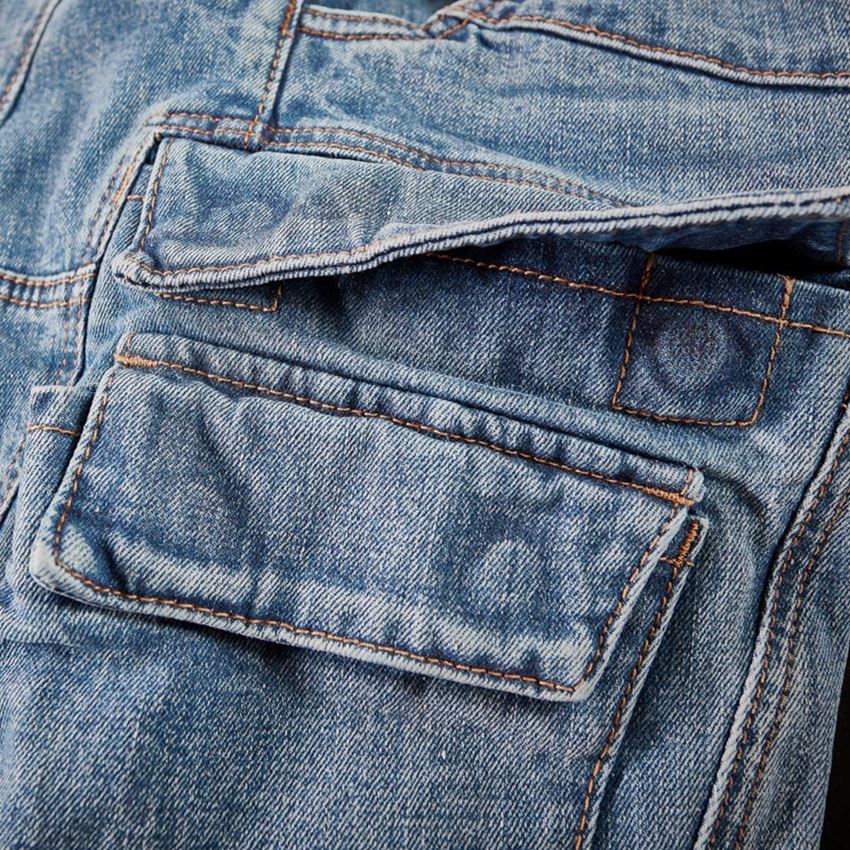 Pantalons de travail: e.s. Short en jeans cargo Worker POWERdenim + stonewashed 2