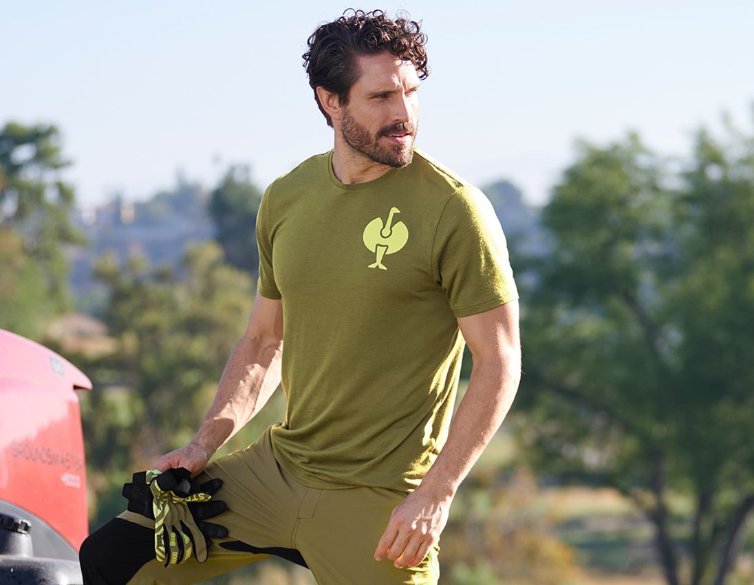 Thèmes: T-Shirt Merino e.s.trail + vert genévrier/vert citron