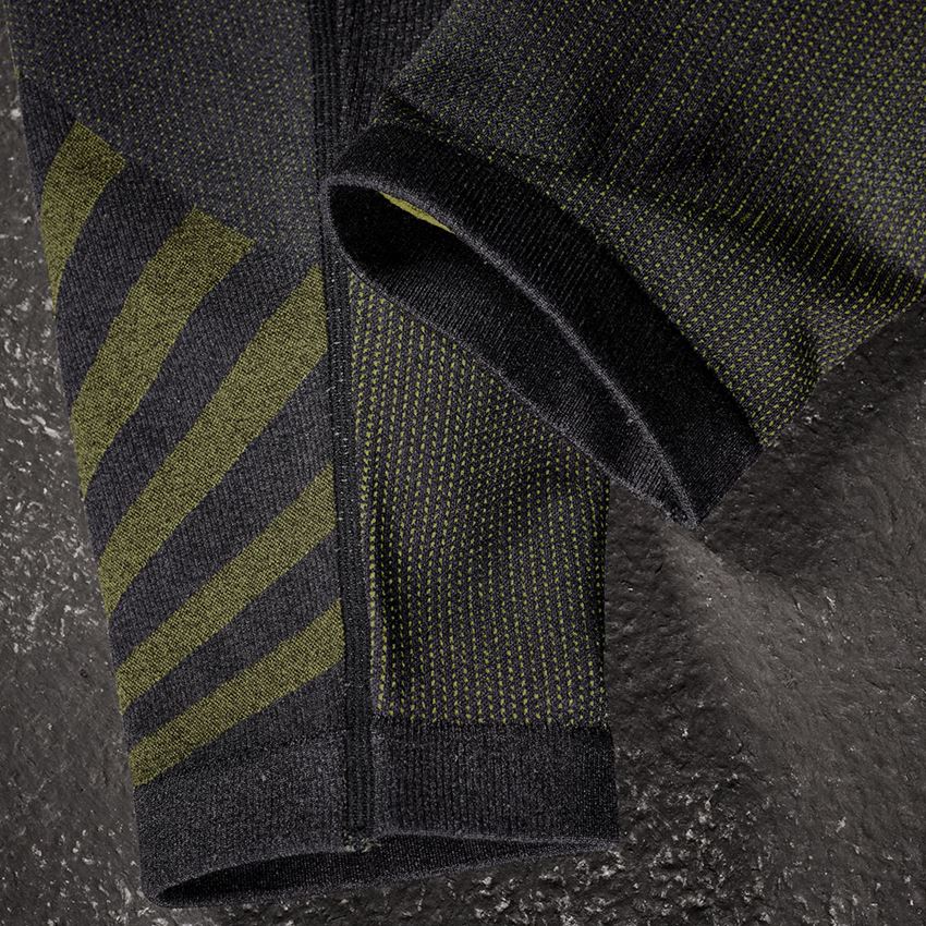 Sous-vêtements | Vêtements thermiques: Fonction-Long Pants e.s.trail seamless-warm + noir/jaune acide 2