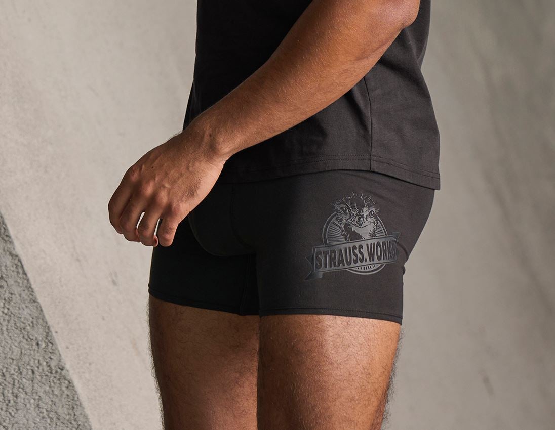 Unterwäsche | Thermokleidung: Longleg Pants e.s.iconic, 2er Pack + carbongrau+schwarz 1