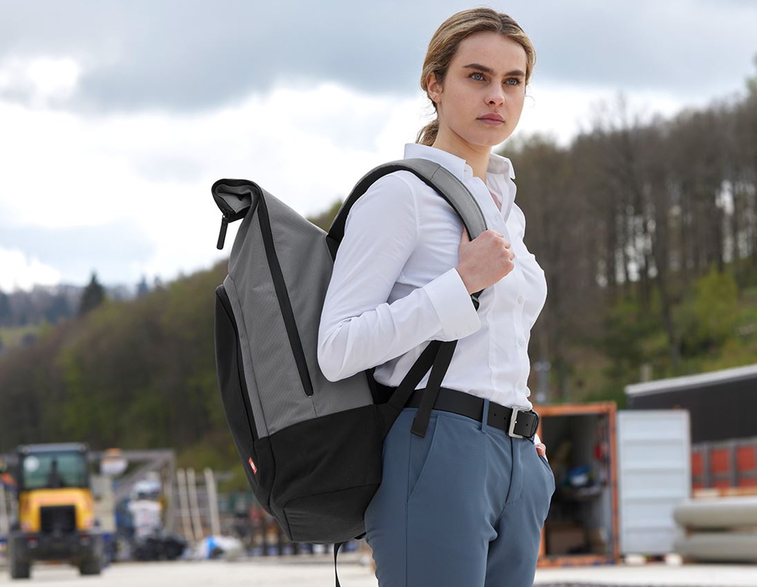 Bekleidung: Rolltop-Rucksack e.s.work&travel + basaltgrau/schwarz