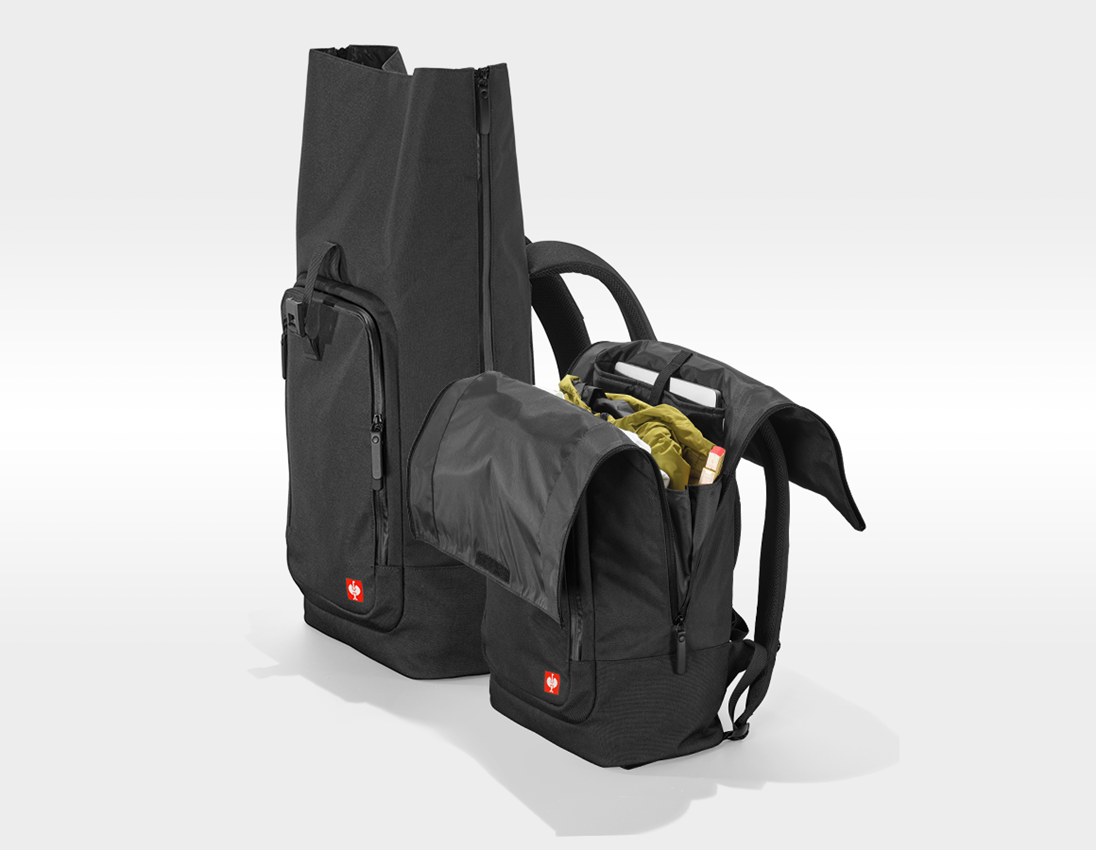 Bekleidung: Rolltop-Rucksack e.s.work&travel + schwarz 3