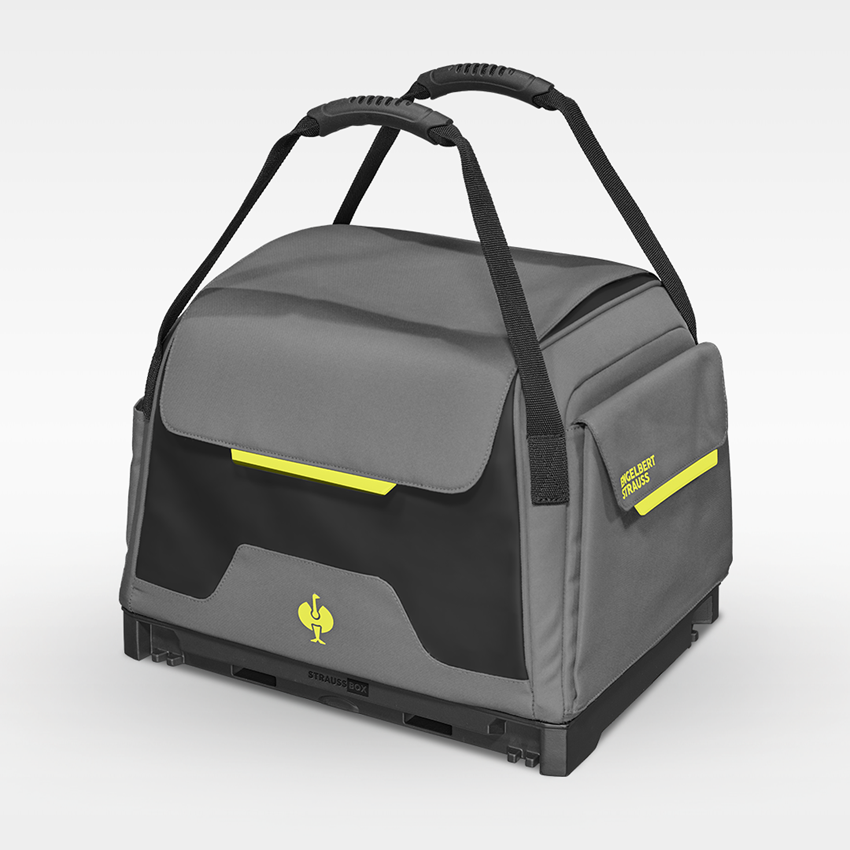 Système STRAUSSbox: Set d'outils électrique avec sacoche STRAUSSbox + gris basalte/jaune acide 2