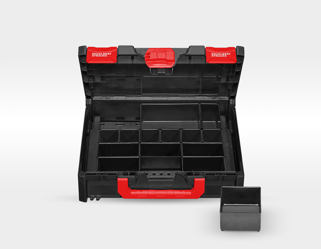 STRAUSSbox System: Werkzeug-Set Elektro + 18,0 V Akku-Multi-Schrauber + schwarz 8