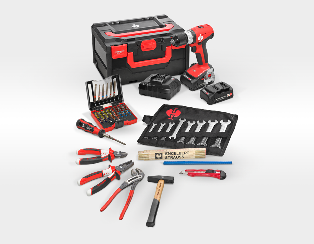 Outils électriques: Set d'outils STRAUSSbox 215 midi Install. Classic