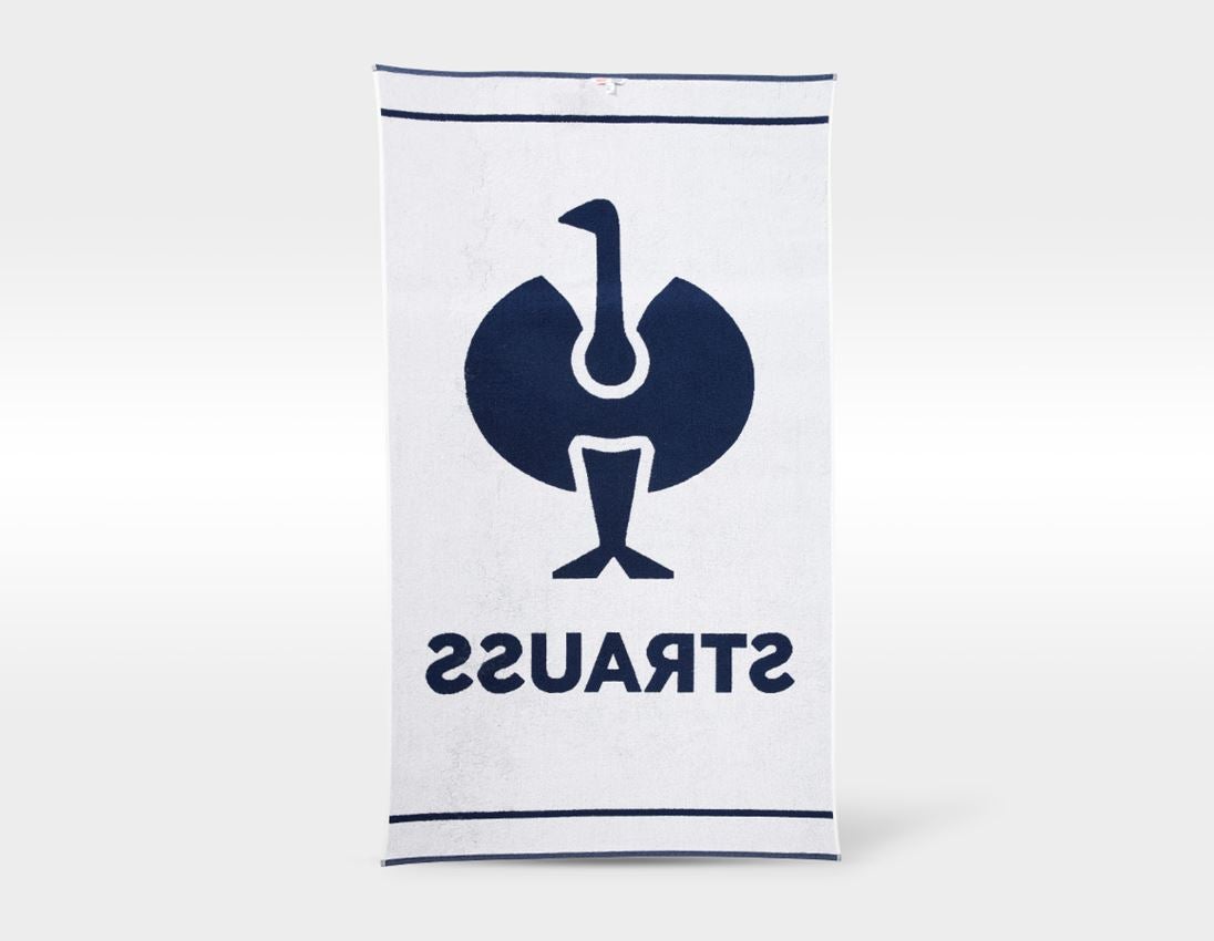 Accessoires: e.s. Serviette de sauna + bleu profond/blanc 2