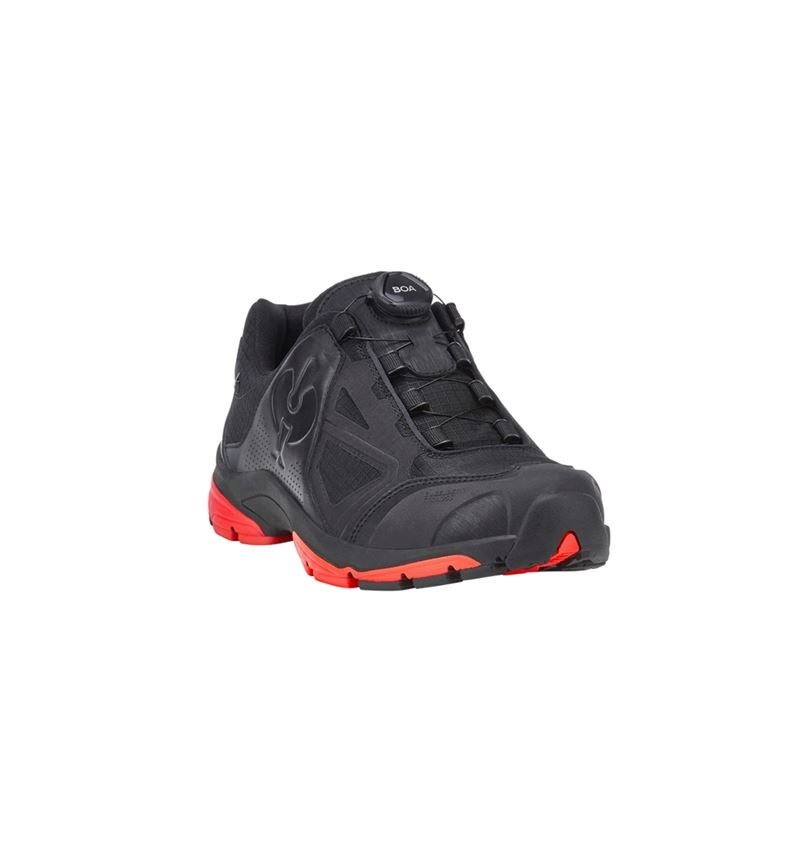 Chaussures: O2 Chaussures de travail e.s. Minkar II + noir/rouge fluo 4