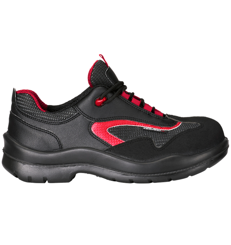 S1P: S1P Chaussures basses de sécurité Comfort12 + noir/rouge